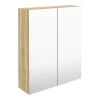 Hudson Reed 600mm Natural Oak 50/50 Mirror Unit -Vanity Unit Bathroom Suites off317 nl