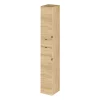 Hudson Reed 300x355mm Tall Natural Oak Full Depth Tower Unit -Vanity Unit Bathroom Suites off362 l