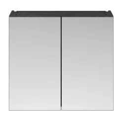 Klyn Bathroom Brooklyn 800mm Hacienda Black Bathroom Mirror Cabinet - 2 Door -Vanity Unit Bathroom Suites off619 d2