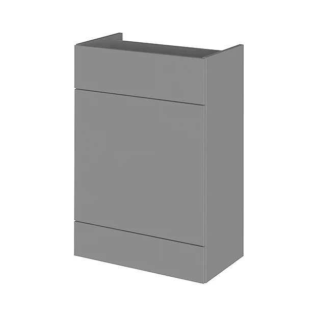Hudson Reed 600x355mm Gloss Grey Full Depth WC Unit 4 Hudson Reed 600x355mm Gloss Grey Full Depth WC Unit - Image 2