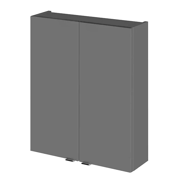 Hudson Reed 500x182mm Gloss Grey Fitted Wall Unit 4 Hudson Reed 500x182mm Gloss Grey Fitted Wall Unit - Image 2
