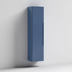 Nuie Elbe Satin Blue Wall Hung Tall Unit