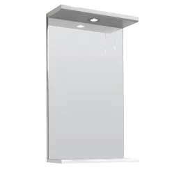 Nuie Delaware High Gloss White Illuminated Mirror W450 X D170mm