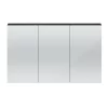 Hudson Reed 1350mm Hacienda Black 3 Door Mirror Cabinet -Vanity Unit Bathroom Suites qua011 nd1