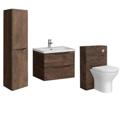 Monza Bathroom Monza Chestnut Wall Hung Bathroom Furniture Package 13 Monza Bathroom Monza Chestnut Wall Hung Bathroom Furniture Package -Vanity Unit Bathroom Suites rdcwhpk1 d1