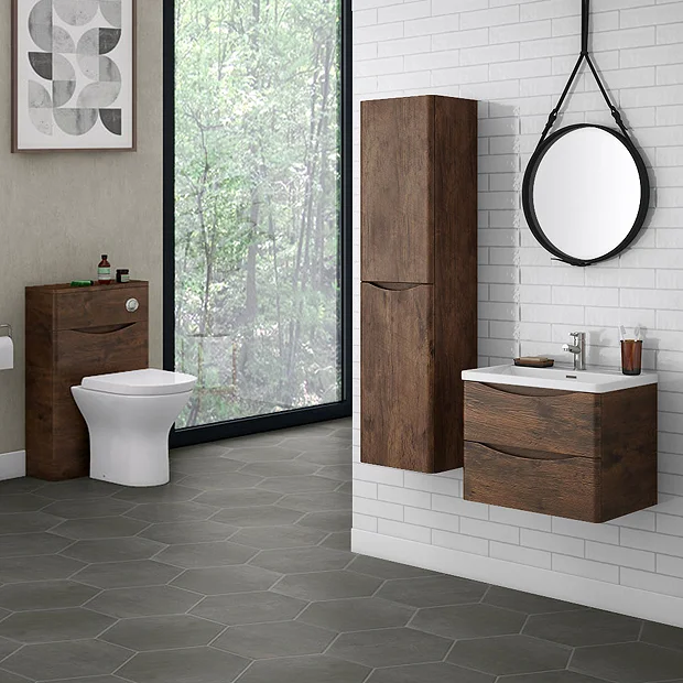 Monza Bathroom Monza Chestnut Wall Hung Bathroom Furniture Package 4 Monza Bathroom Monza Chestnut Wall Hung Bathroom Furniture Package - Image 2
