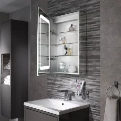 Sensio Furniture Lighting Solution Sensio Belle Dual-Lit LED Mirror Cabinet With Demister Pad & Shaving Socket -Vanity Unit Bathroom Suites se30796c0 d2