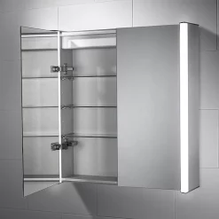 Sensio Furniture Lighting Solution Sensio Aspen Diffused Double LED Mirror Cabinet With Shaving Socket