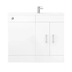 Valencia Slimline Combination Basin & Toilet Unit - White Gloss - (1000 X 305mm) 10 Valencia Slimline Combination Basin & Toilet Unit - White Gloss - (1000 X 305mm) -Vanity Unit Bathroom Suites slfp n d1