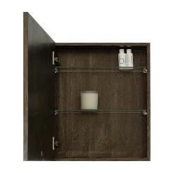 Victorian Plumbing 550mm Slimline Mirror Cabinet Dark Oak -Vanity Unit Bathroom Suites smcdo d2