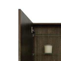 Victorian Plumbing 550mm Slimline Mirror Cabinet Dark Oak -Vanity Unit Bathroom Suites smcdo d3