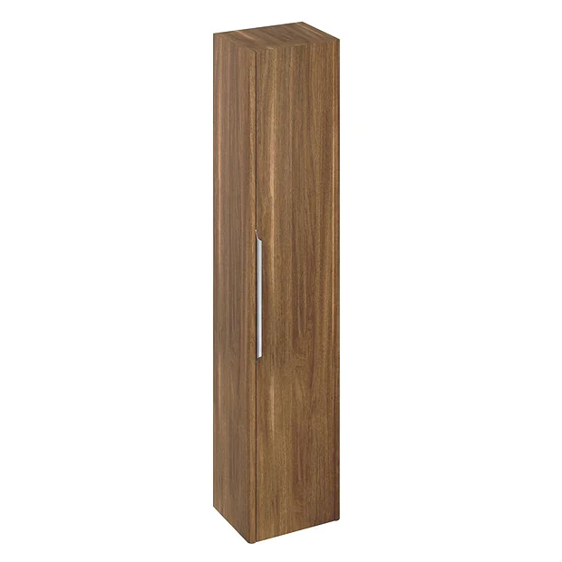 Itton Bathroom Britton Shoreditch Wall-Hung Tall Cabinet With Chrome Handle - Caramel 3 Itton Bathroom Britton Shoreditch Wall-Hung Tall Cabinet With Chrome Handle - Caramel