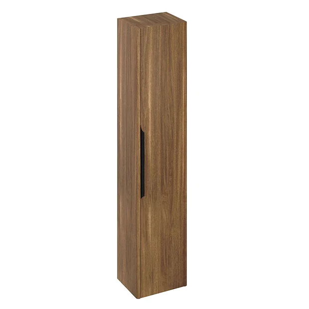 Itton Bathroom Britton Shoreditch Wall-Hung Tall Cabinet With Black Handle - Caramel 4 Itton Bathroom Britton Shoreditch Wall-Hung Tall Cabinet With Black Handle - Caramel - Image 2