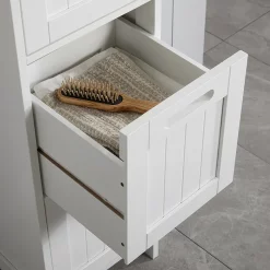Victorian Plumbing Tongue And Groove 4 Drawer Bathroom Storage Unit - White -Vanity Unit Bathroom Suites tg219md1