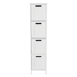 Victorian Plumbing Tongue And Groove 4 Drawer Bathroom Storage Unit - White -Vanity Unit Bathroom Suites tg219md3