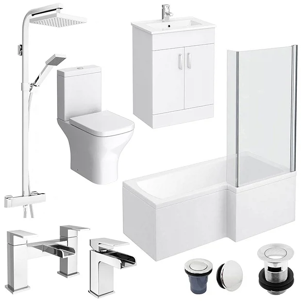 Toreno L-Shaped 1700 Complete Bathroom Package 4 Toreno L-Shaped 1700 Complete Bathroom Package - Image 2