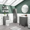 Trafalgar 1600mm Grey Tall Floor Standing Cabinet -Vanity Unit Bathroom Suites trftbgry d1