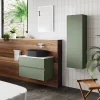 Hudson Reed Urban Satin Green Wall Hung Tall Unit -Vanity Unit Bathroom Suites urb862 d1
