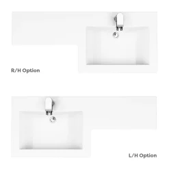 Valencia Bathroom Combination Suite Unit - 1100mm Basin W. Black Handles And Square Toilet -Vanity Unit Bathroom Suites val1100sblknd6