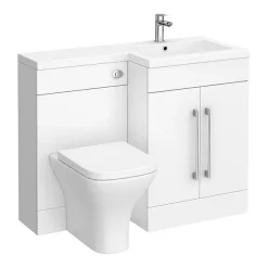 Valencia 1100mm Combination Bathroom Suite Unit With Basin + Modern Toilet