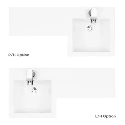 Valencia Bathroom Combination Suite Unit - 900mm Basin W. Black Handle And Square Toilet -Vanity Unit Bathroom Suites val900sblk d5