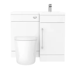 Valencia 900mm Combination Bathroom Suite Unit + Solace Toilet -Vanity Unit Bathroom Suites val900sl d6
