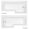 Valencia Bathroom Suite (Toilet, White Vanity With Black Handle, L-Shaped Bath + Screen) -Vanity Unit Bathroom Suites vbsgwbl6 n d6