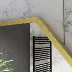 Arezzo Brushed Brass 600mm Octagon Mirror