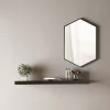 Venice Black 500 X 750mm Hexagonal Mirror -Vanity Unit Bathroom Suites venhxblk d2