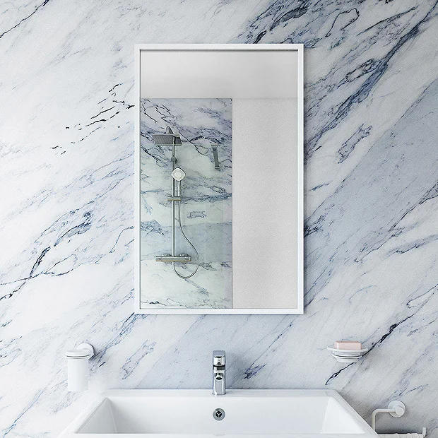 Venice White 500 X 800mm Rectangular Mirror 3 Venice White 500 X 800mm Rectangular Mirror
