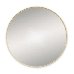 Venice Brushed Brass 600mm Round Mirror -Vanity Unit Bathroom Suites venr60bra l 1