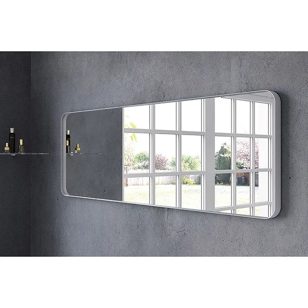 Venice White Frame 1500 X 500mm Rectangular Mirror 4 Venice White Frame 1500 X 500mm Rectangular Mirror - Image 2