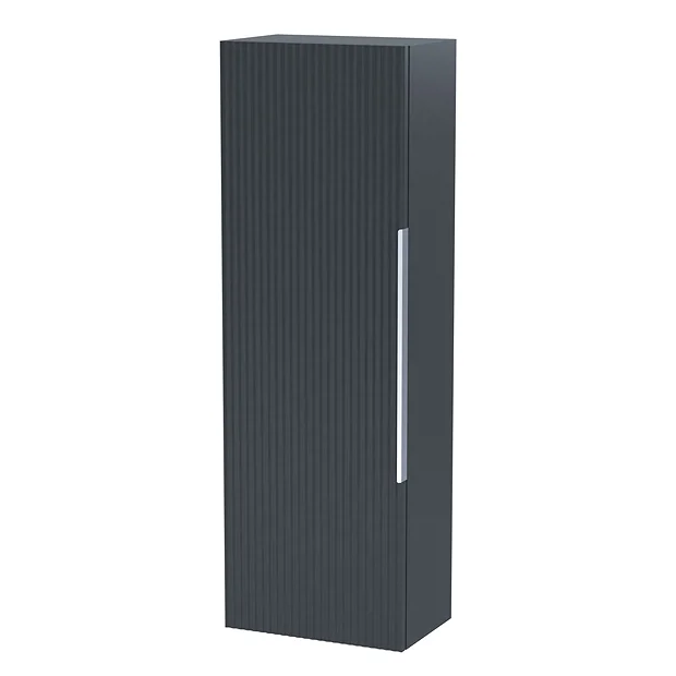 Venice Fluted Wall Hung Tall Storage Cabinet - Satin Anthracite 4 Venice Fluted Wall Hung Tall Storage Cabinet - Satin Anthracite - Image 2
