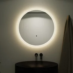Venice 600mm Round LED Illuminated Anti-Fog Bathroom Mirror -Vanity Unit Bathroom Suites vn60mir l1