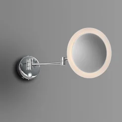 Venice Chrome Round 3x Magnifying LED Cosmetic Mirror -Vanity Unit Bathroom Suites vncmrnd d1