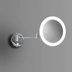 Venice Chrome Round 3x Magnifying LED Cosmetic Mirror