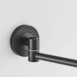 Venice Matt Black 5x Magnifying Cosmetic Mirror With Round Wall Plate -Vanity Unit Bathroom Suites vncmrnmb d3