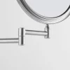 Venice Brushed Nickel 5x Magnifying Cosmetic Mirror With Square Wall Plate 1 Venice Brushed Nickel 5x Magnifying Cosmetic Mirror With Square Wall Plate -Vanity Unit Bathroom Suites vncmsqbn d1