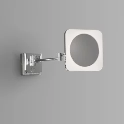 Venice Chrome Square 3x Magnifying LED Cosmetic Mirror -Vanity Unit Bathroom Suites vncmsqu d2