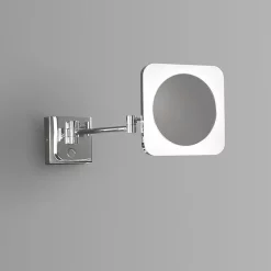 Venice Chrome Square 3x Magnifying LED Cosmetic Mirror