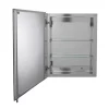 Croydex Winster Single Door Aluminium Mirror Cabinet With FlexiFix -Vanity Unit Bathroom Suites wc101169 d3