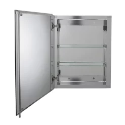 Croydex Winster Single Door Aluminium Mirror Cabinet With FlexiFix