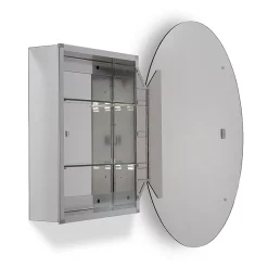 Croydex Orwell Single Door Oval Mirror Cabinet With FlexiFix