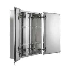 Croydex Newton Double Door Bi-View Mirror Cabinet With FlexiFix
