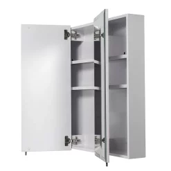 Croydex Westbourne Triple Door Tri-View White Steel Mirror Cabinet With FlexiFix 8 Croydex Westbourne Triple Door Tri-View White Steel Mirror Cabinet With FlexiFix -Vanity Unit Bathroom Suites wc102322 d1