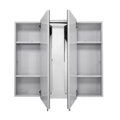 Croydex Westbourne Triple Door Tri-View White Steel Mirror Cabinet With FlexiFix 9 Croydex Westbourne Triple Door Tri-View White Steel Mirror Cabinet With FlexiFix -Vanity Unit Bathroom Suites wc102322 d2