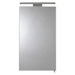 Croydex Jefferson Hang N Lock Single Door Illuminated Mirror Cabinet With Shaver Socket 700 X 400mm -Vanity Unit Bathroom Suites wc147769e d1n