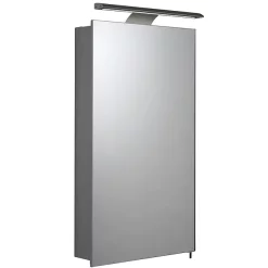 Croydex Jefferson Hang N Lock Single Door Illuminated Mirror Cabinet With Shaver Socket 700 X 400mm -Vanity Unit Bathroom Suites wc147769eai2