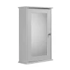 Croydex Malton Wooden Single Door White Bathroom Mirror Cabinet With FlexiFix -Vanity Unit Bathroom Suites wc280122 l