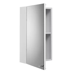 Croydex Carra White Single Door Mirror Cabinet -Vanity Unit Bathroom Suites wc450622 d1